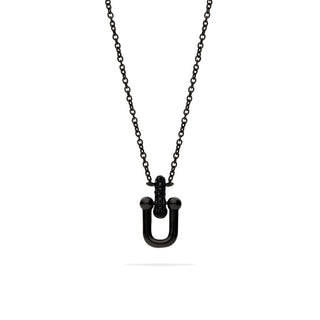 Collana Fabiani in argento 925 placcato rutenio con Zirconi.