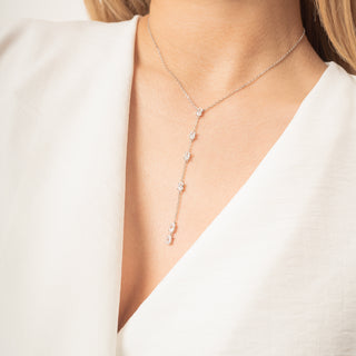 Collana Fabiani pendente in argento 925 con zirconi