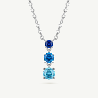 Collana Fabiani con tre pietre blu a gradazione