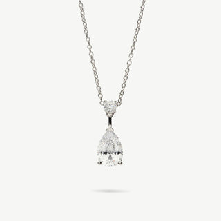 Collana punto luce goccia zircone bianco argento 925 Fabiani