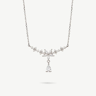 Collana fiore zirconi bianchi argento 925 Fabiani