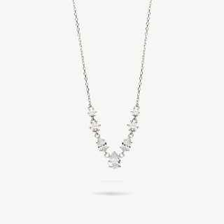 Collana goccia zirconi bianchi argento 925 Fabiani