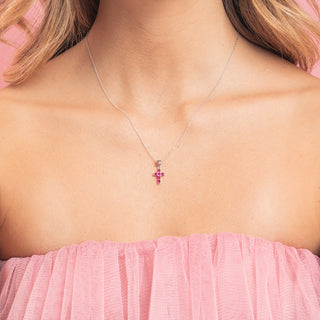 Collana Fabiani in argento 925 con croce e zirconi - Fabiani Gioiellerie