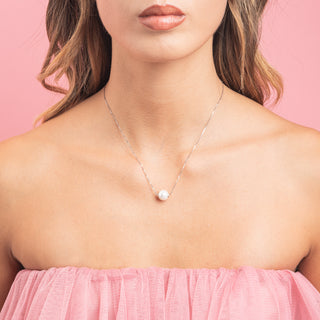 Collana Fabiani in argento 925 con perla passante - Fabiani Gioiellerie