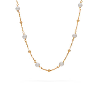 Collana Fabiani in argento 925 dorato con perle e sfere - Fabiani Gioiellerie