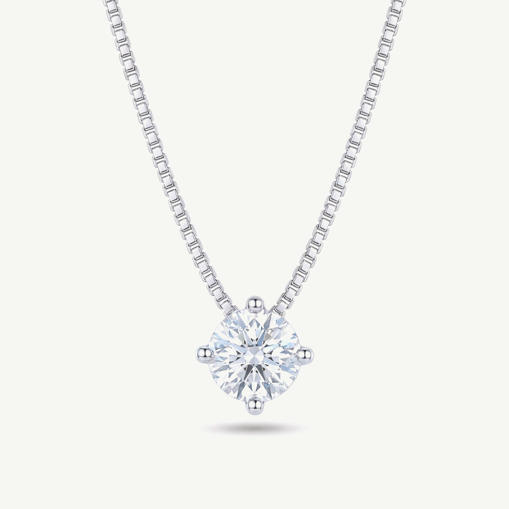 Collana Donna Cuore, 1-2 Carati Moissanite Punto Luce Diamante Collana Collana Donna Cuore, 1-2 Carati Moissanite Punto Luce Diamante Collana