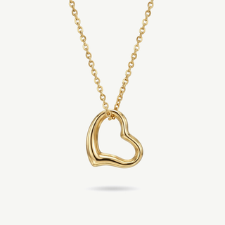 Girocollo Fabiani con cuore traforato in oro giallo 9 kt