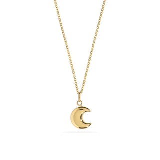 Collana Fabiani in argento con pendente luna in oro giallo 18Kt - Fabiani Gioiellerie