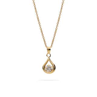 Collana Fabiani in argento con pendente punto luce in oro giallo 9Kt