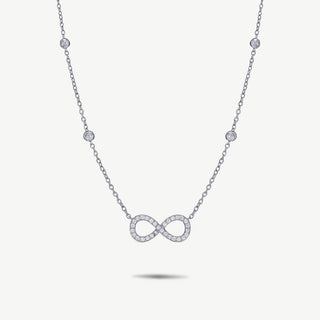Collana Infinito Zirconi Bianchi Argento 925 Fabiani