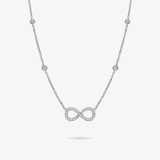 Collana Infinito Zirconi Bianchi Argento 925 Fabiani