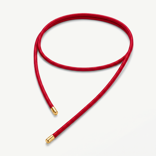 Collana Choker Fabiani in Tessuto Rosso e Acciaio