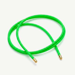 Collana Choker Fabiani in Tessuto Verde Fluo e Acciaio