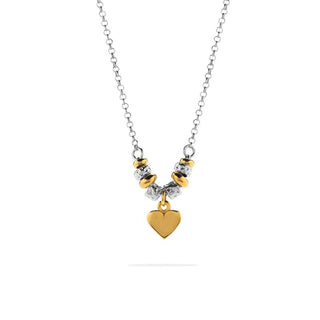 Collana Fabiani con pendente cuore in argento 925 dorato - Fabiani Gioiellerie