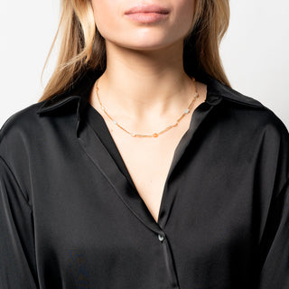 Collana Fabiani in oro giallo con zirconi quadrati - Fabiani Gioiellerie