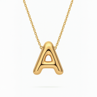 Collana Fabiani con iniziale in oro giallo 14Kt