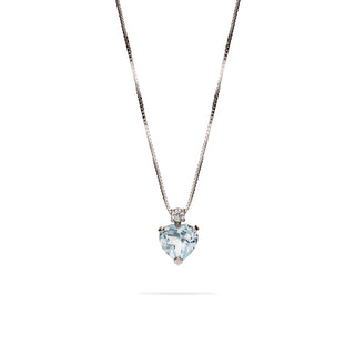 Collana Fabiani Girocollo in oro bianco 9Kt con topazio