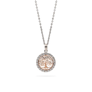 Collana Fabiani con pendente albero della vita in oro rosa 9Kt