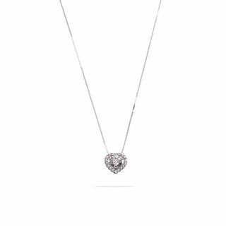 Collana Fabiani in oro bianco 9Kt con pendente cuore - Fabiani Gioiellerie