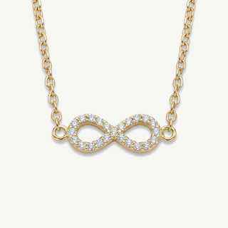Girocollo Fabiani infinito in oro giallo 9kt con zirconi