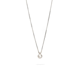 Collana Fabiani in oro bianco con perla e diamante - Fabiani Gioiellerie