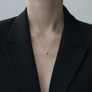 Collana Fabiani in oro bianco con perla e diamante - Fabiani Gioiellerie