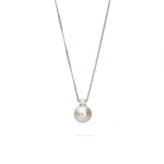 Collana Fabiani in oro bianco 18Kt con perla e diamante - Fabiani Gioiellerie