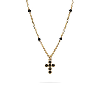 Fabiani rosary necklaces in 925 gold-plated silver and zirconia