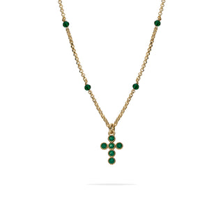Fabiani rosary necklaces in 925 gold-plated silver and zirconia