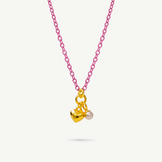 Collana Fabiani in Argento 925 smaltata Rosa