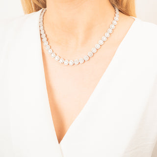 Fabiani tennis necklace in 925 silver with zircons