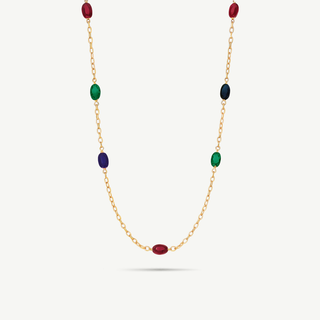 Collana Fabiani in oro giallo 9Kt con pietre