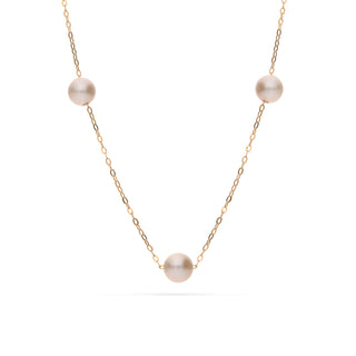 Collana Tre Perle Oro Giallo 9KT Fabiani