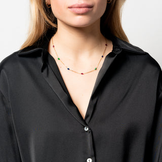 Collana Fabiani in oro giallo 9Kt con pietre - Fabiani Gioiellerie