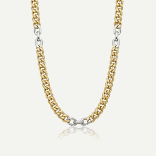Collana Fabiani in oro 18kt a maglia groumette bicolore
