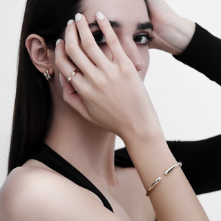 Anello Bubble Contrarié in Oro Rosa e Diamanti 0,19ct