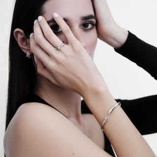 Orecchini Bubble in Oro Bianco e Diamanti 0.28ct