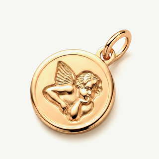 Ciondolo Medaglia con Angelo in Oro