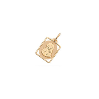 Ciondolo Fabiani medaglia con immagine Sacra in oro giallo 18Kt - Fabiani Gioiellerie