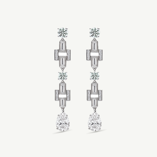 Orecchini pendenti Fabiani in argento 925 con zirconi