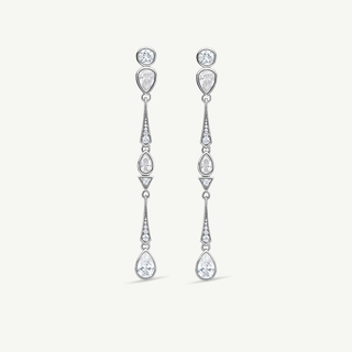 Orecchini Fabiani Pendenti in Argento 925 con Zirconi