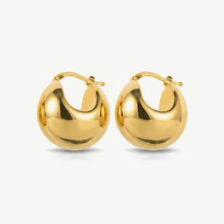 Orecchini Fabiani a cerchio bombato in oro giallo 18Kt