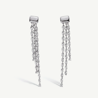 Orecchini Pendenti Multifilo con Catene Ritorte - Luxury Edition