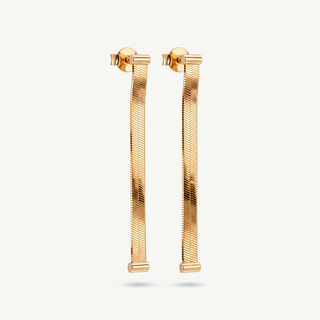 Orecchini Pendenti Lineari con Catena Snake - Luxury Edition