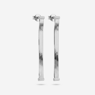 Orecchini Pendenti Lineari con Catena Snake - Luxury Edition