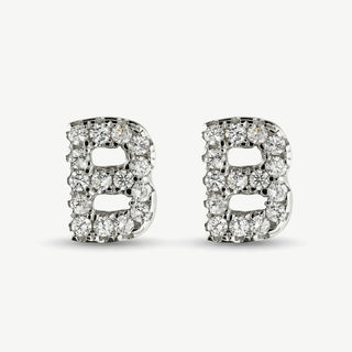 Orecchini Fabiani con Iniziale Lettera B in Argento