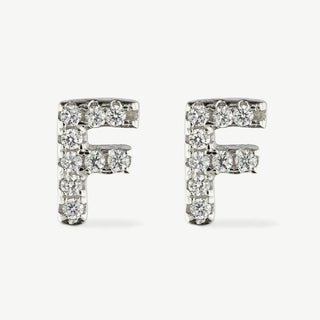 Orecchini Fabiani con Iniziale Lettera F in Argento