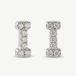 Orecchini Fabiani con Iniziale Lettera I in Argento
