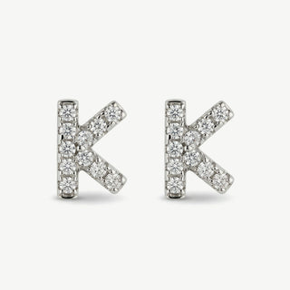 Orecchini Fabiani con Iniziale Lettera K in Argento
