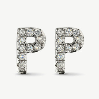 Orecchini Fabiani con Iniziale Lettera P in Argento